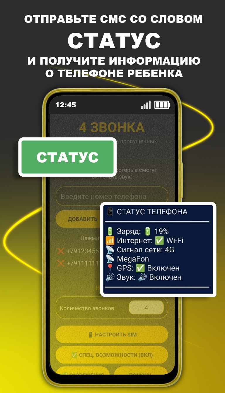 SMS-команда СТАТУС